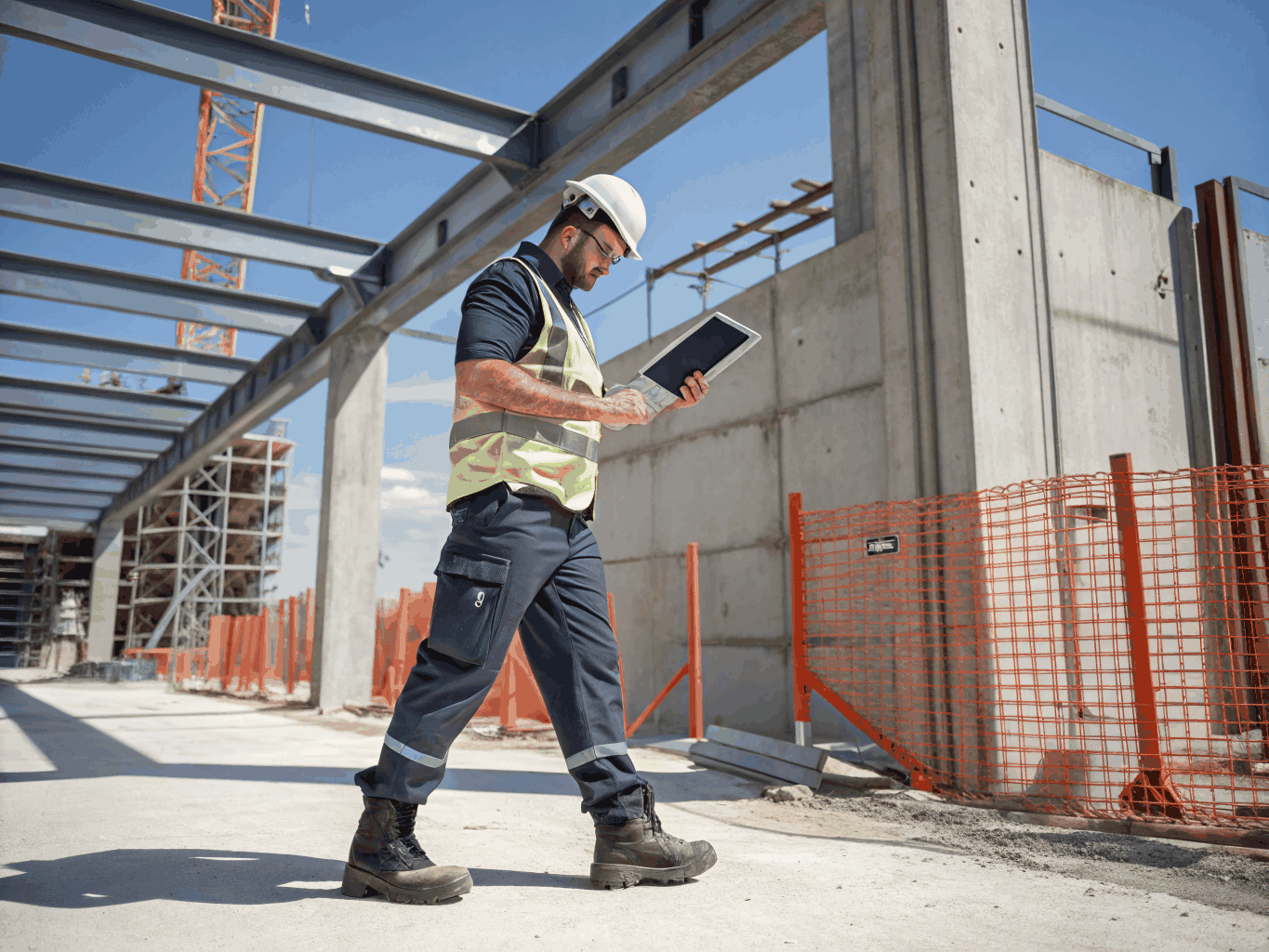 FieldPulse mobile application showing on-site compliance checklist and camera uploads